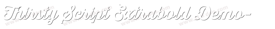 Thirsty Script Extrabold Demo字体转换
